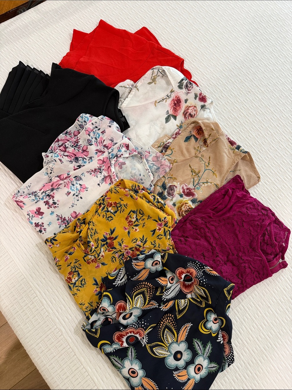Eight Short Sleeve Blouse Bundle: NY&Co, LOFT, Casual Couture, and more!
